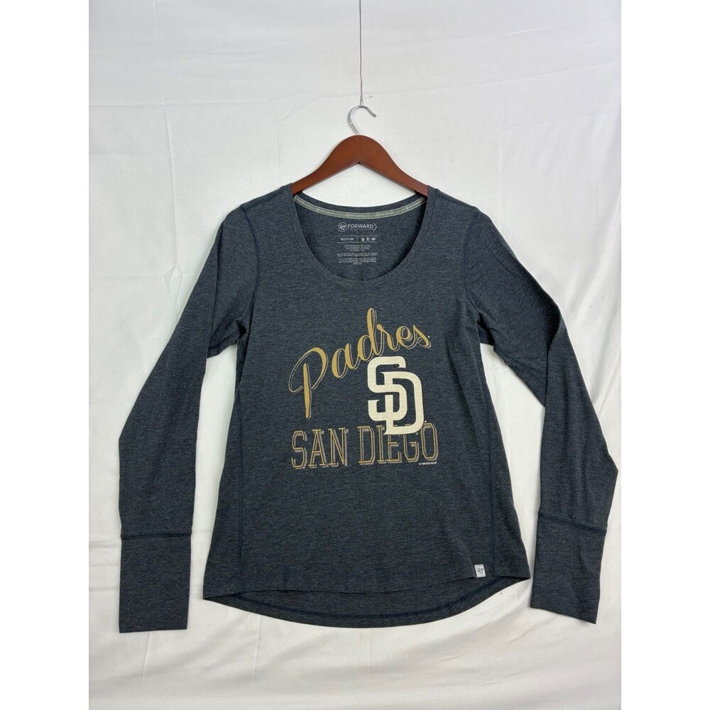 47 Forward San Diego Padres Womens Medium Long Sleeve Shirt Gray MLB